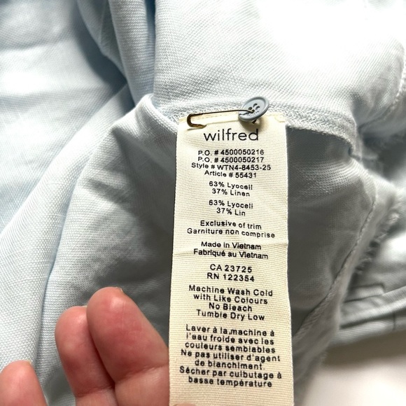 Wilfred white linen sleeveless trompette shift dress light blue - Picture 5 of 9